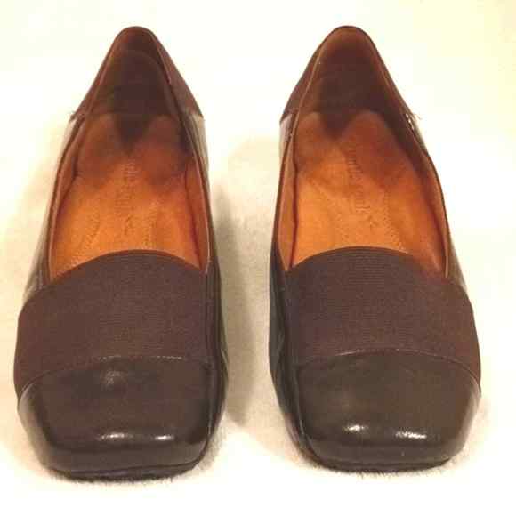 Kenneth Cole Gentle Souls Comfort Shoes Sz 8.5 Brown Patent Leather Office Glam - Picture 2 of 12